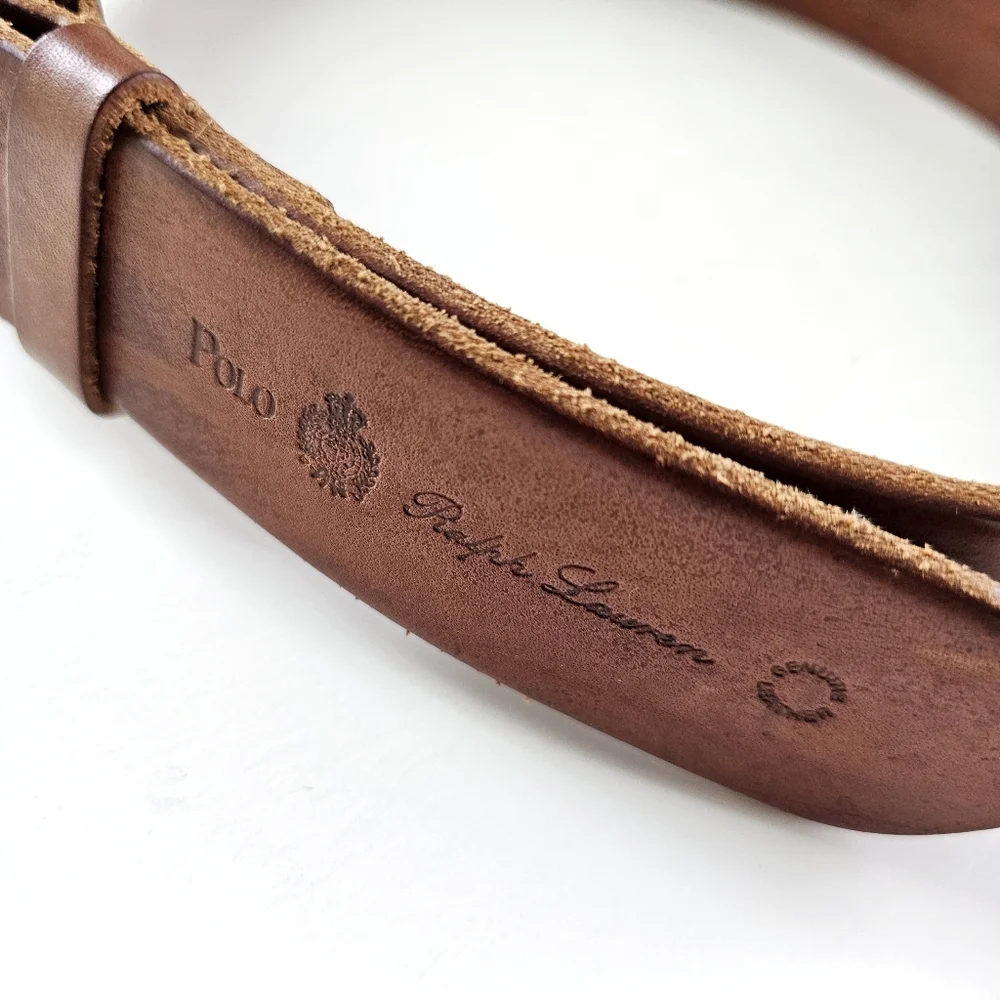 Polo Ralph Lauren Italian Saddle Genuine Leather Brown Belt Men’s Medium 75/30